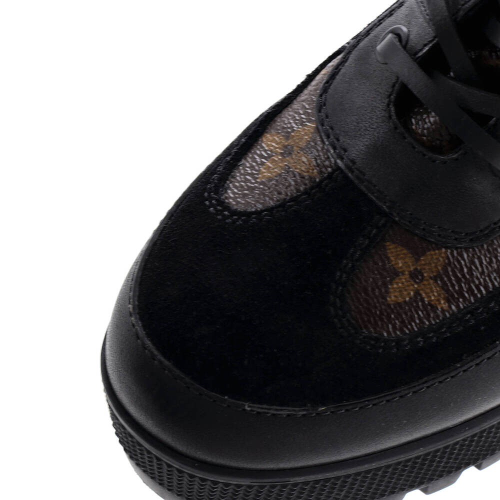 Louis Vuitton Women's Laureate Platform Desert Boots Suede with Monogram Canvas - Picture 5 of 5
